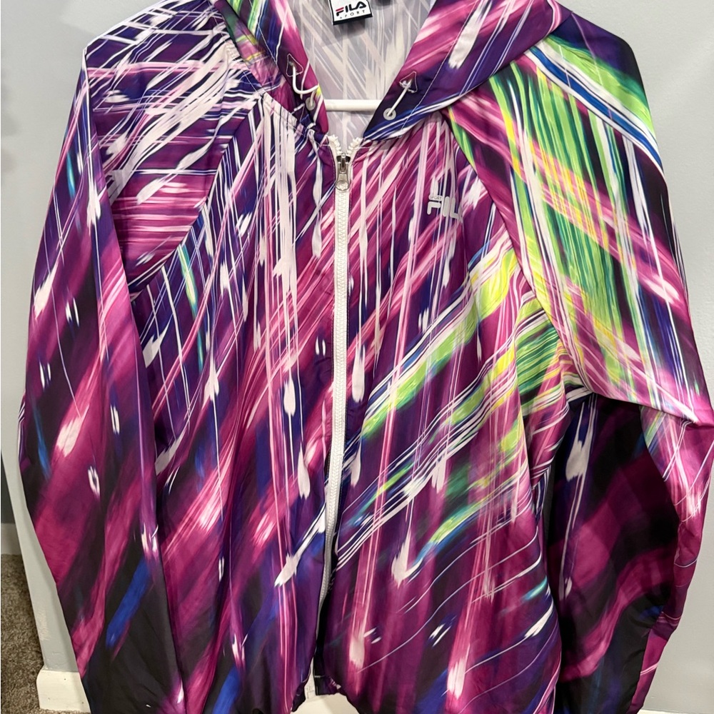 Fila Sport Purple and Green Zip-Up Jacket